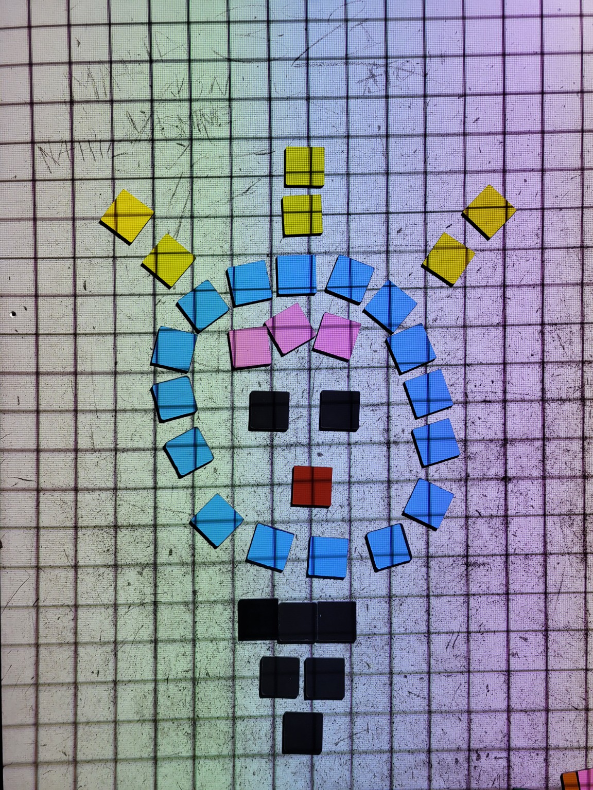 Denksport-Logo aus magnetischen Quadraten